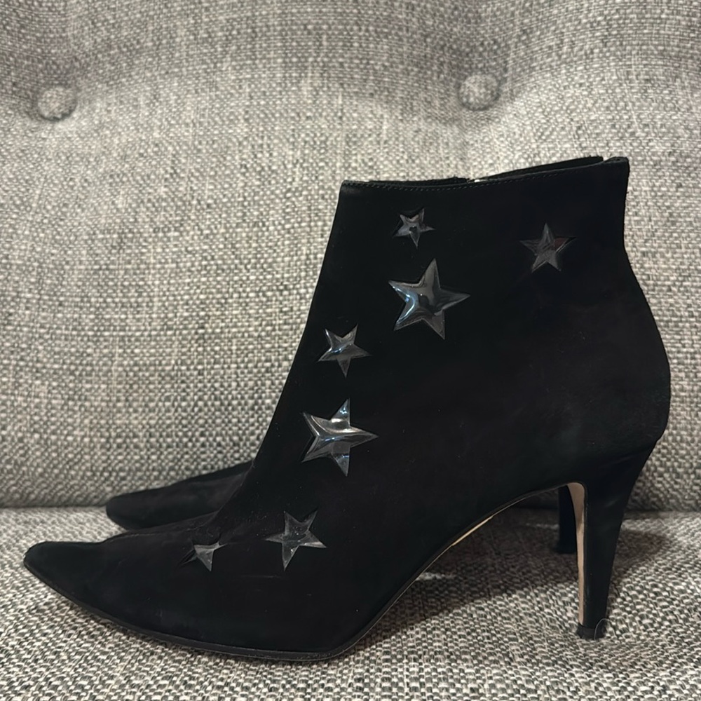 $895 TAMARA MELLON Jimmy Choo Astrid Star Heel Ankle Boots